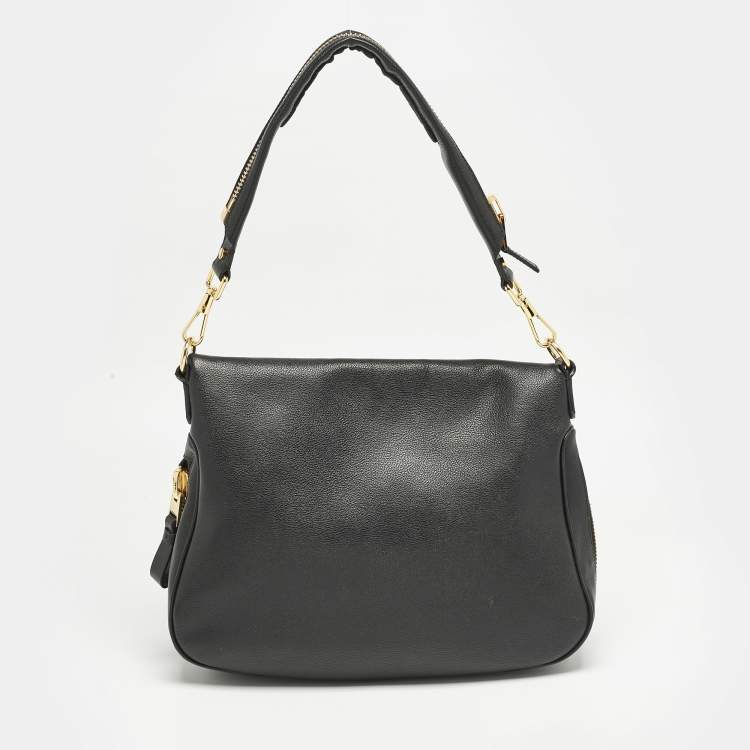 Pre Owned Tom Ford Black Leather Jennifer Shoulder Bag