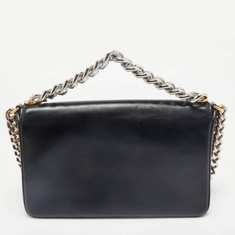 Pre Owned Tom Ford Black Leather Palmellato Triple Chain Shoulder Bag