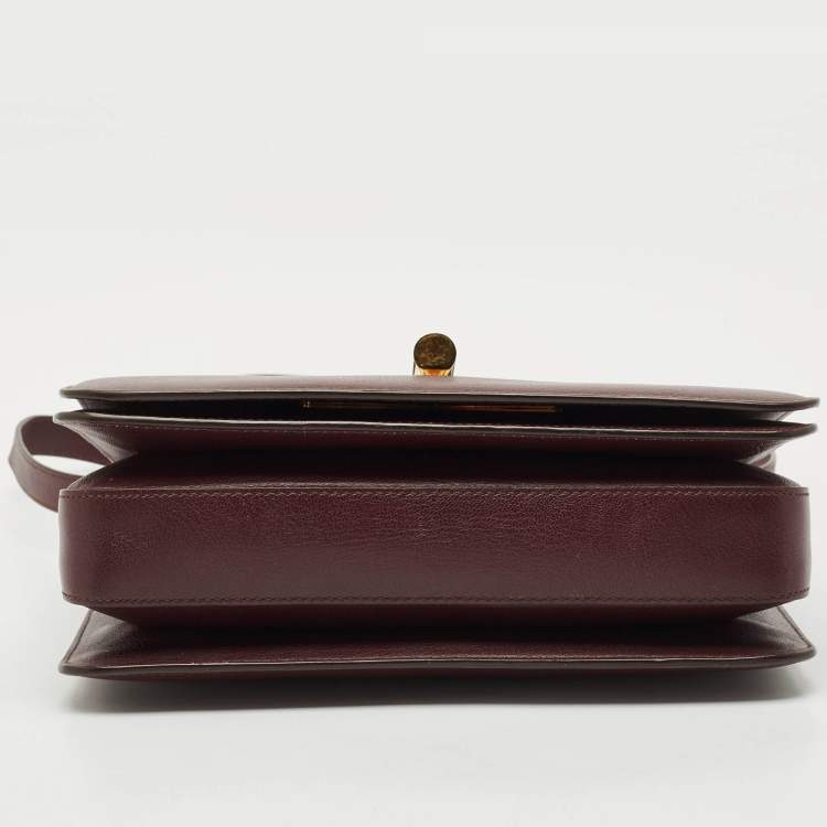 Pre Owned Tom Ford Burgundy Leather Large Natalia Shoulder Bag