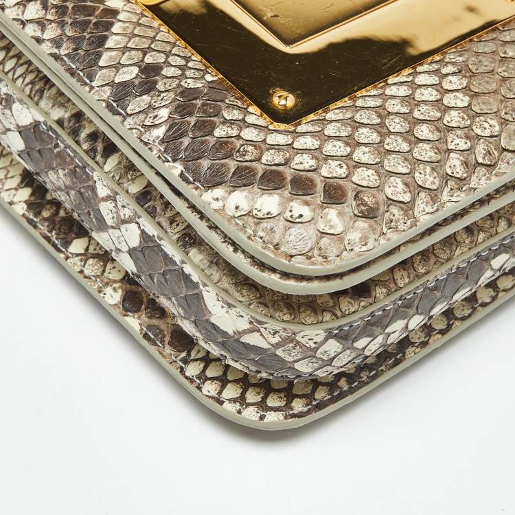 Pre Owned Tom Ford Beige Python Small Natalia Crossbody Bag