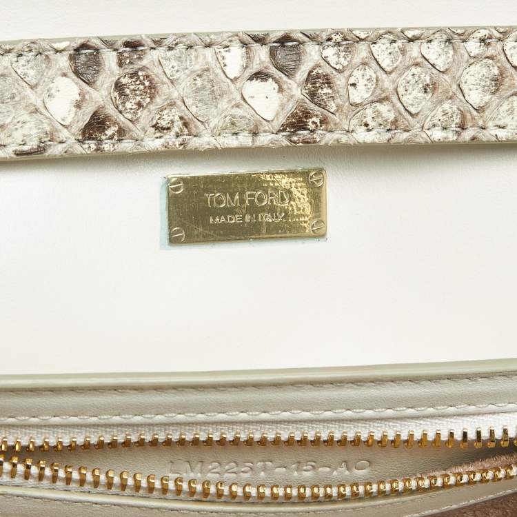 Pre Owned Tom Ford Beige Python Small Natalia Crossbody Bag