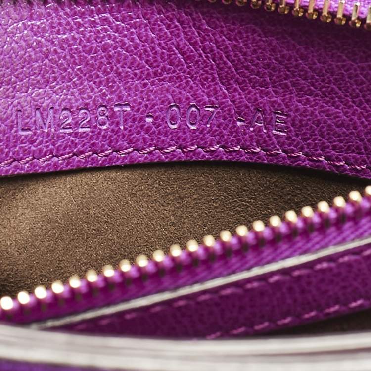 Pre Owned Tom Ford Fuchsia Leather and Suede Large Natalia Shoulder Bag