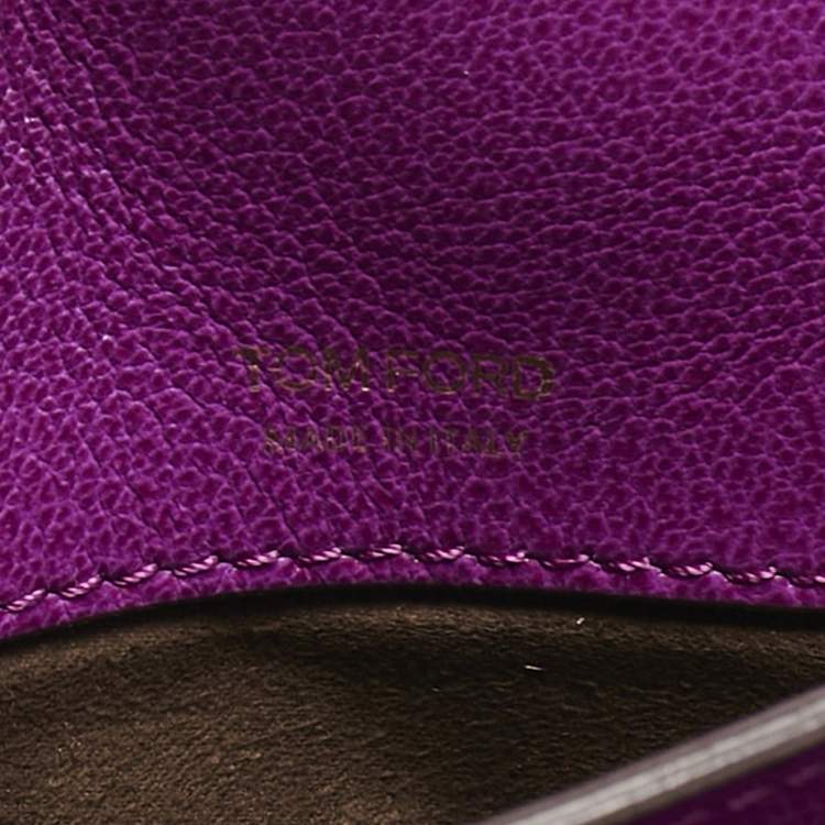 Pre Owned Tom Ford Fuchsia Leather and Suede Large Natalia Shoulder Bag