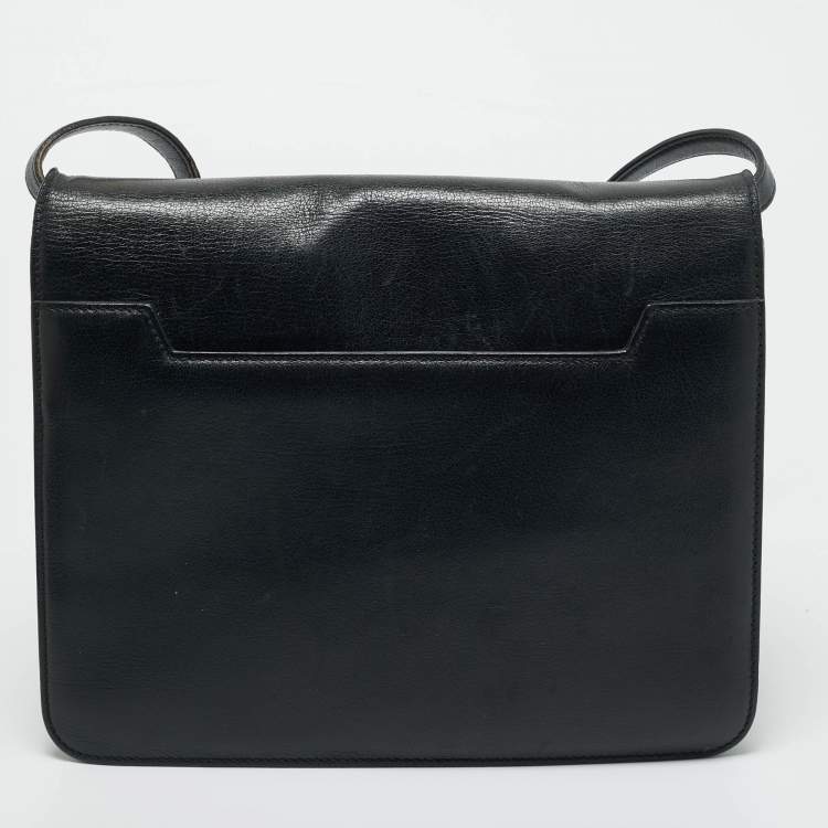 Pre Owned Tom Ford Black Leather Large Natalia Shoulder Bag