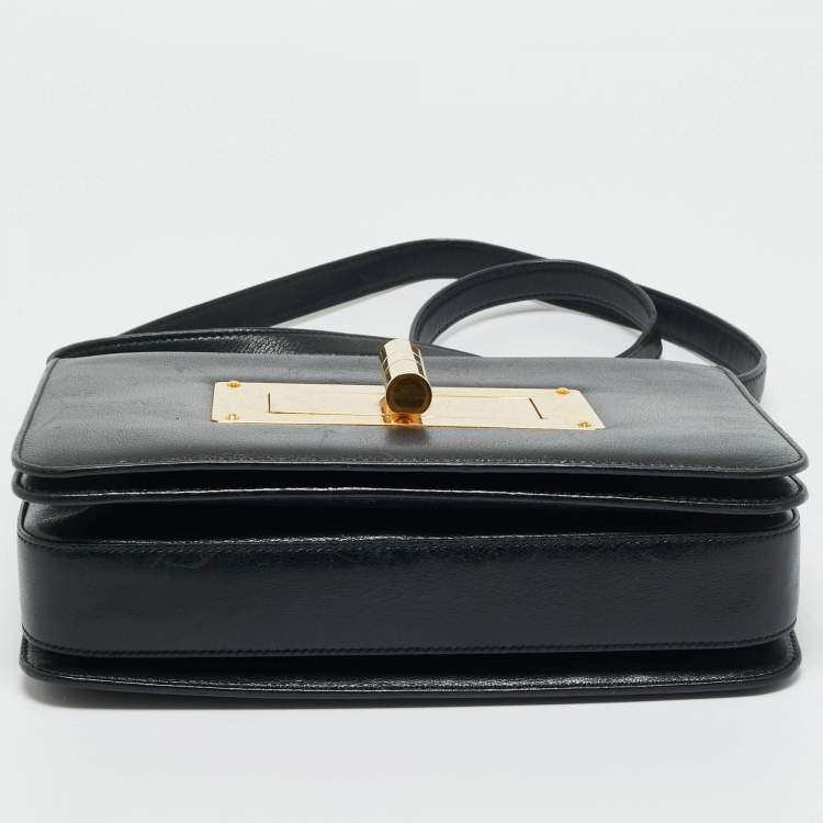 Pre Owned Tom Ford Black Leather Large Natalia Shoulder Bag