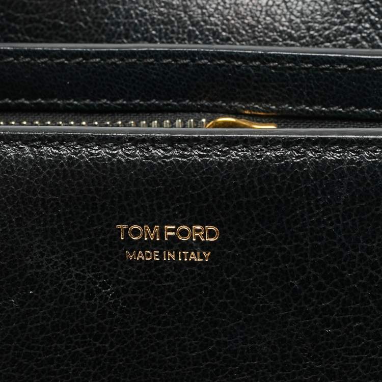 Pre Owned Tom Ford Black Leather Large Natalia Shoulder Bag