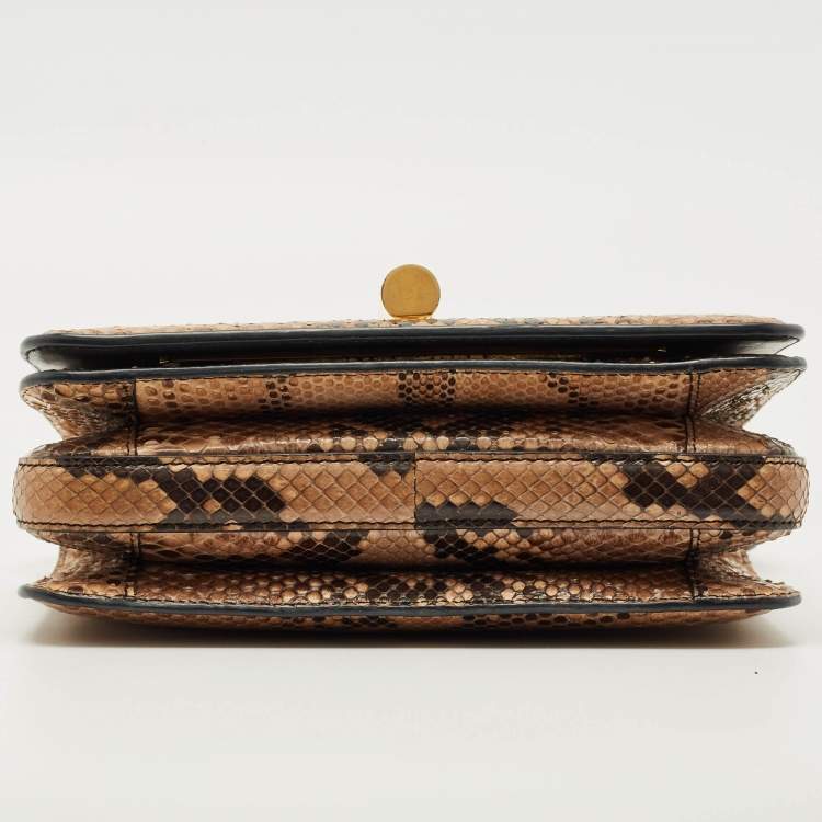 Pre Owned Tom Ford Brown Python Small Natalia Crossbody Bag