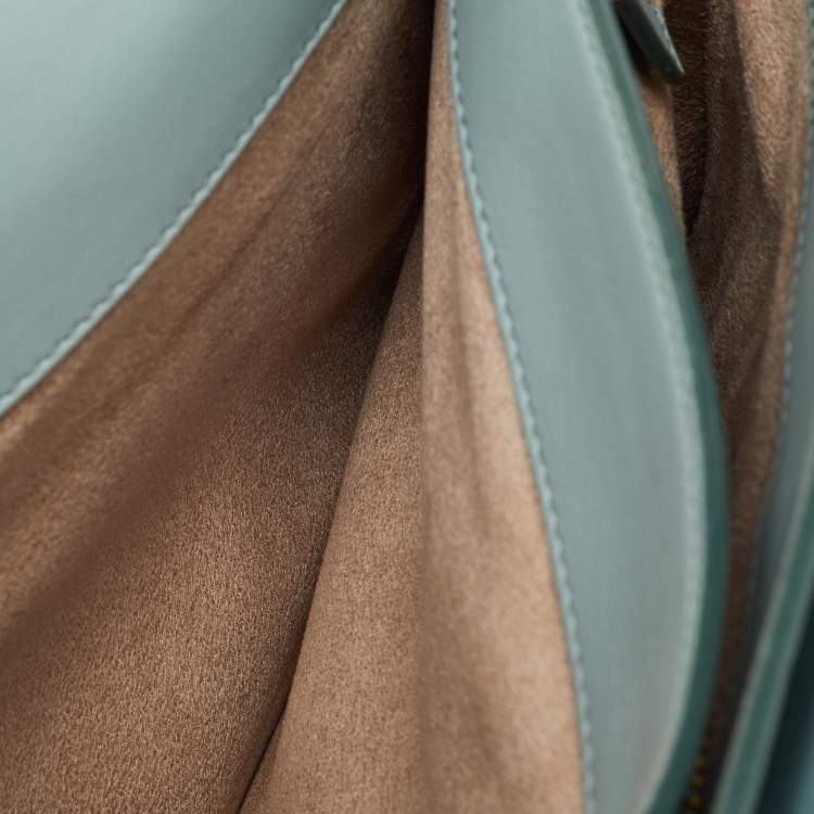 Pre Owned Tom Ford Mint Green Python Large Natalia Shoulder Bag