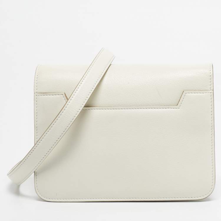 Pre Owned Tom Ford White Leather Small Natalia Crossbody Bag