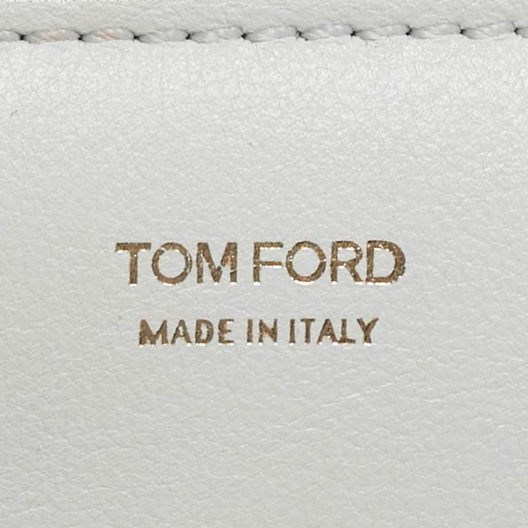 Pre Owned Tom Ford White Leather Small Natalia Crossbody Bag