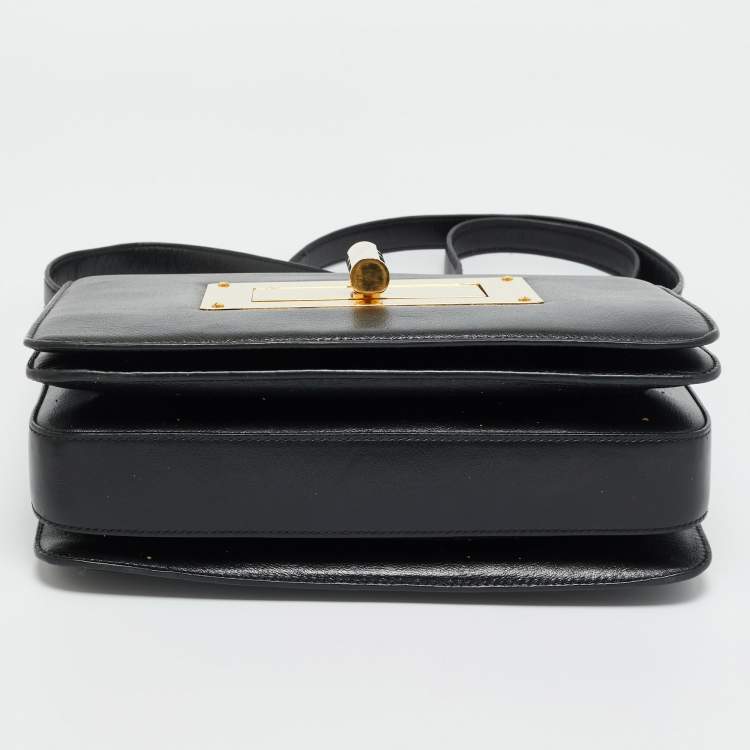 Pre Owned Tom Ford Black Leather Large Natalia Shoulder Bag