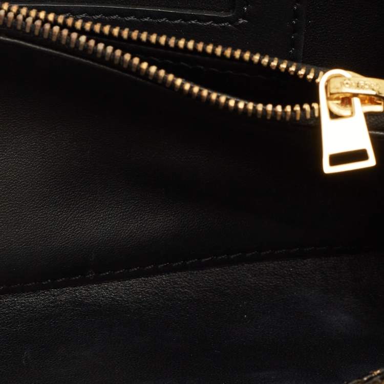 Pre Owned Tom Ford Gold/Black Python Chain Detail Clutch