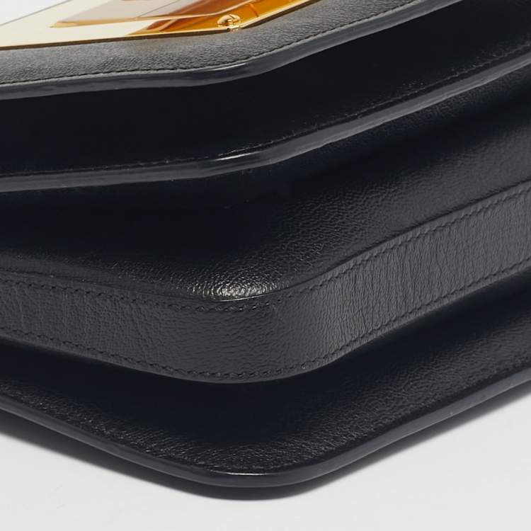 Pre Owned Tom Ford Black Leather Small Natalia Crossbody Bag
