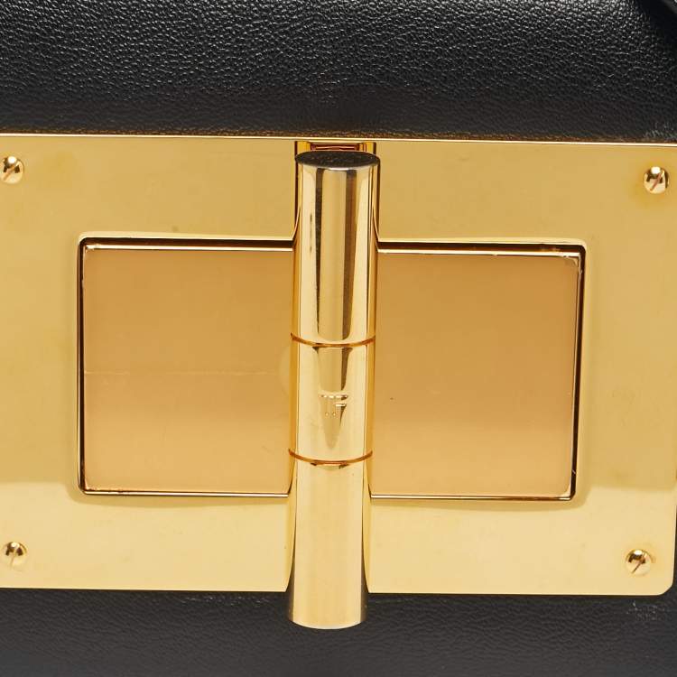 Pre Owned Tom Ford Black Leather Small Natalia Crossbody Bag
