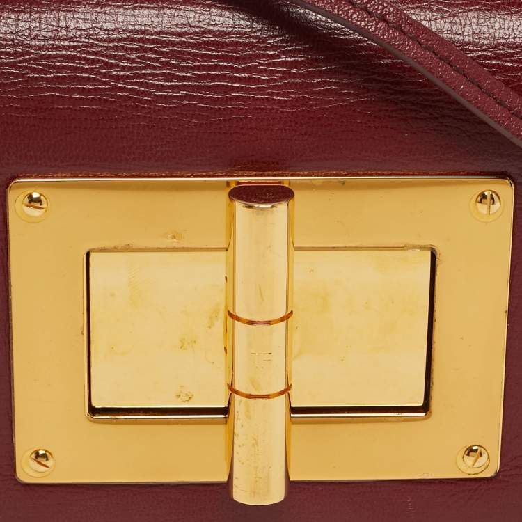 Pre Owned Tom Ford Natalia Red Leather Crossbody Bag