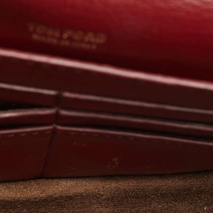 Pre Owned Tom Ford Natalia Red Leather Crossbody Bag