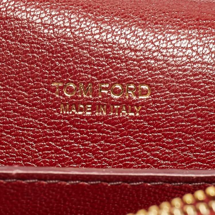 Pre Owned Tom Ford Natalia Red Leather Crossbody Bag