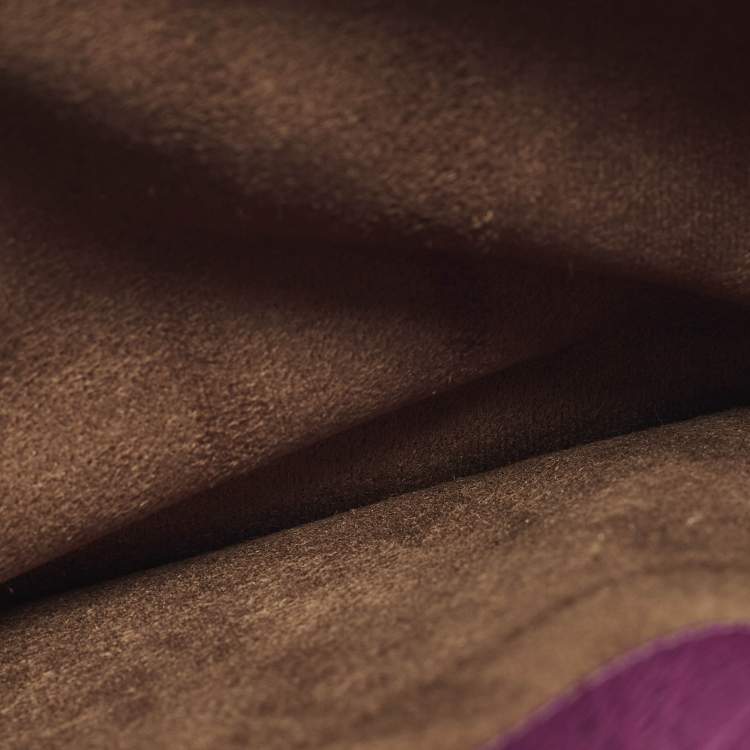 Pre Owned Tom Ford Natalia Large Purple Ostrich Shoulder Bag