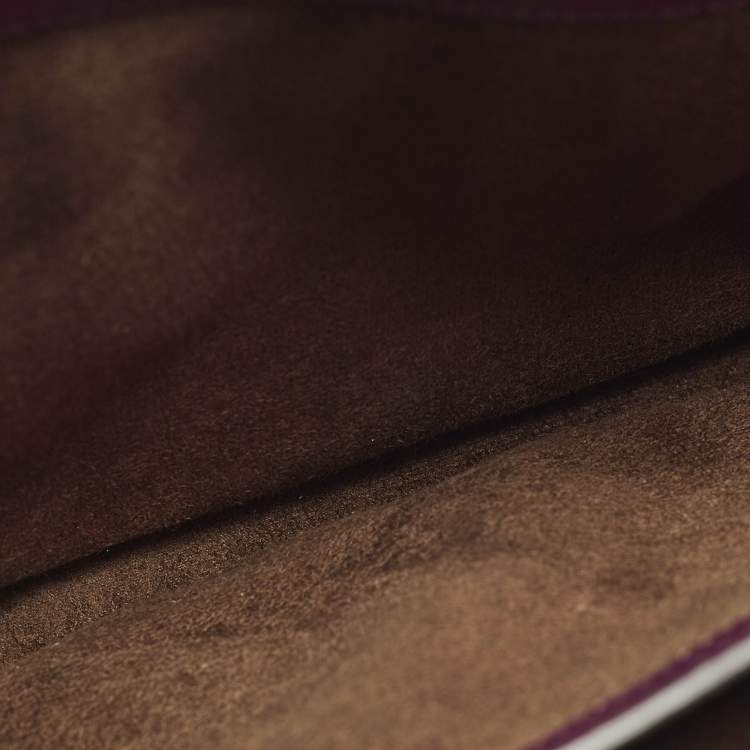 Pre Owned Tom Ford Natalia Large Purple Ostrich Shoulder Bag