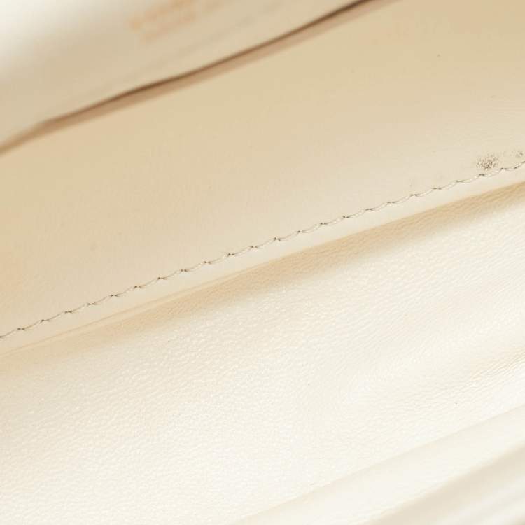 Pre Owned Tom Ford Natalia Mini Off White Quilted Striped Shoulder Bag