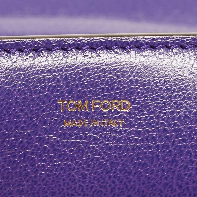 مملوكة مسبقًا Tom Ford Natalia Small Purple Leather Shoulder Bag