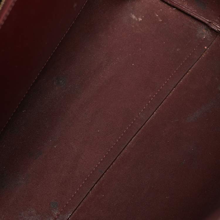 Pre Owned Tom Ford T Dark Red Leather Shopper Tote