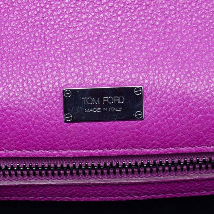 Pre Owned Tom Ford Tara Chain Pink Leather Shoulder Bag