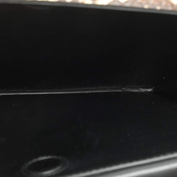 Pre Owned Tom Ford Black/Beige Leather and Python Leather Satchel