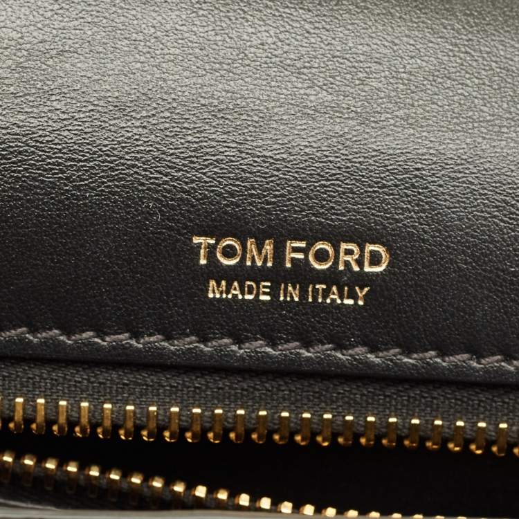 Pre Owned Tom Ford T-Clasp Black Quilted Leather Shoulder Bag