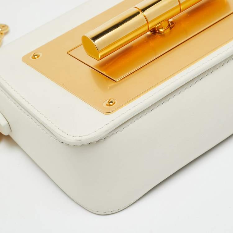 Pre Owned Tom Ford Natalia Mini White Leather Shoulder Bag