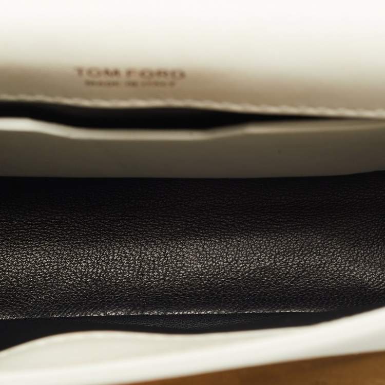 Pre Owned Tom Ford Natalia Mini White Leather Shoulder Bag