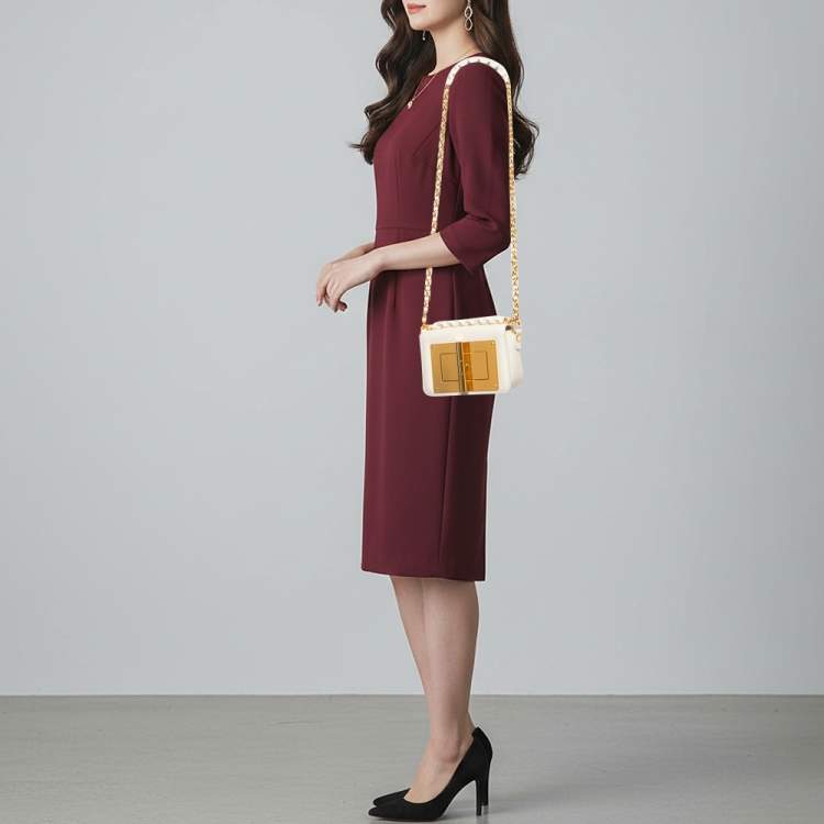 Pre Owned Tom Ford Natalia Mini White Leather Shoulder Bag