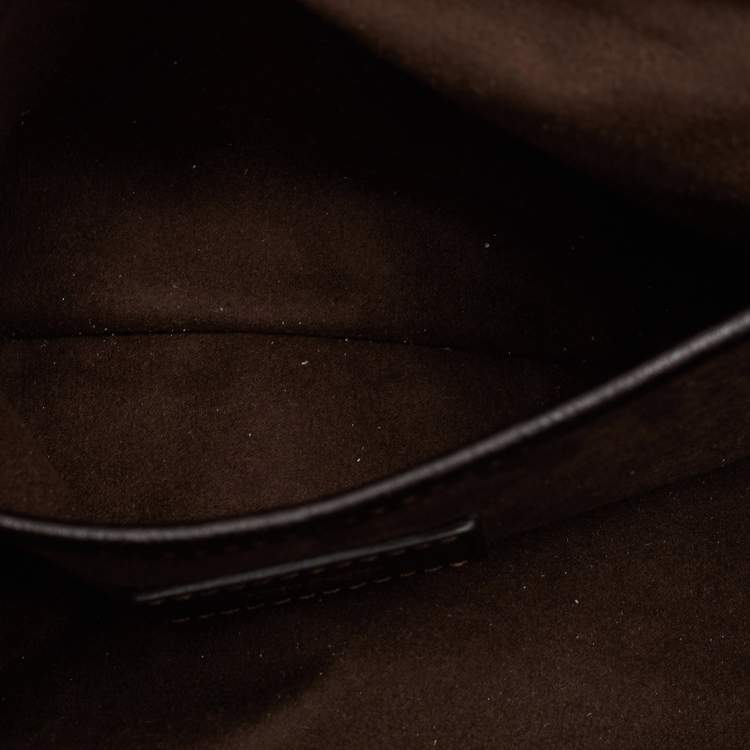 مملوكة مسبقًا Tom Ford Natalia Dark Brown Nubuck Leather Convertible Clutch