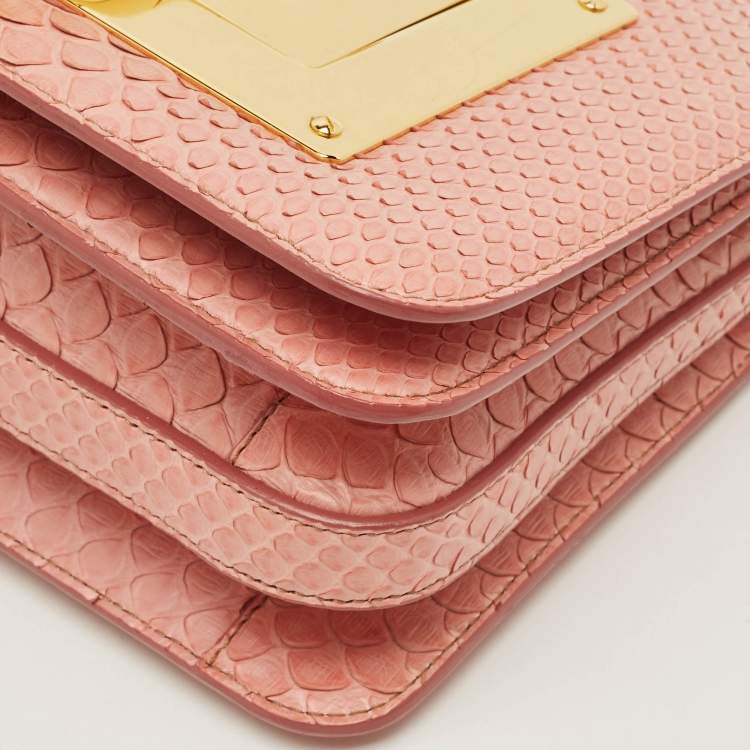 Pre Owned Tom Ford Natalia Small Wild Rose Python Crossbody Bag