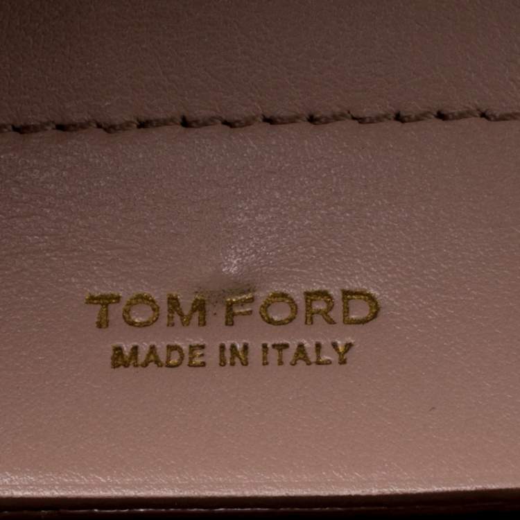 Pre Owned Tom Ford Beige Leather Icon Top Handle Bag