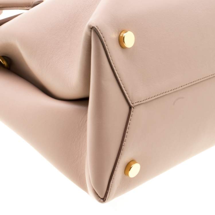Pre Owned Tom Ford Beige Leather Icon Top Handle Bag