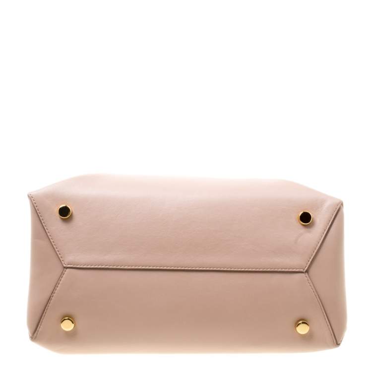 Pre Owned Tom Ford Beige Leather Icon Top Handle Bag