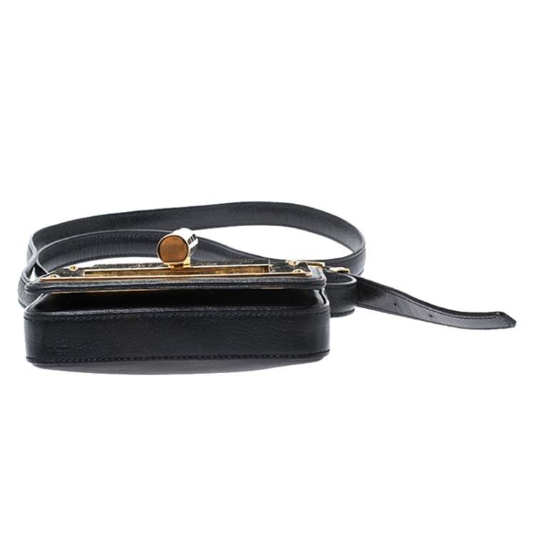 Pre Owned Tom Ford Black Leather Small Natalia Crossbody Bag
