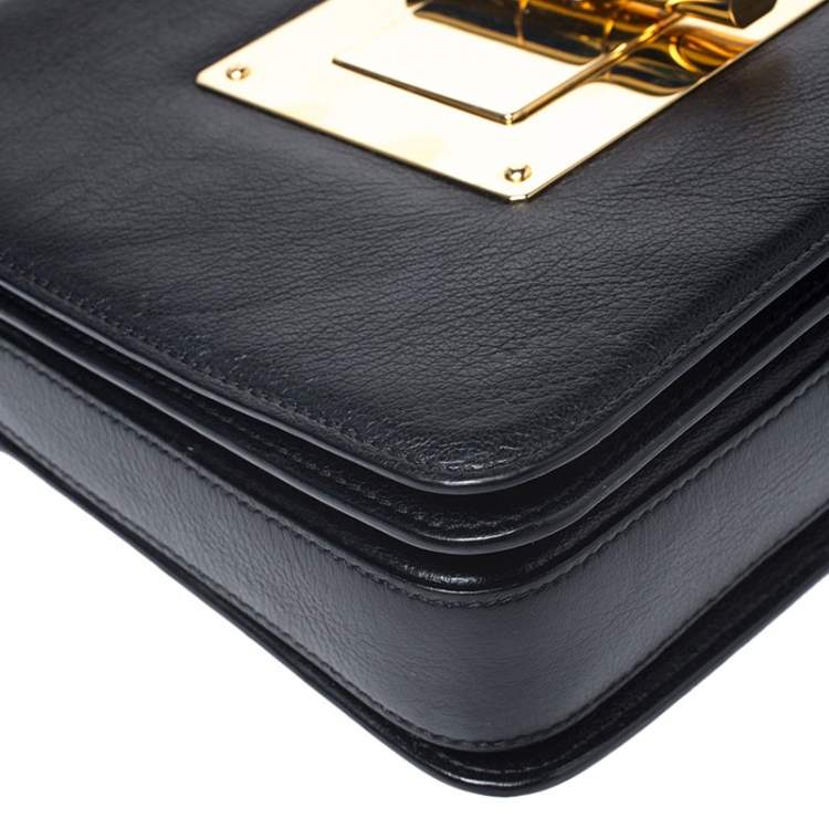 Pre Owned Tom Ford Black Leather Natalia Crossbody Bag