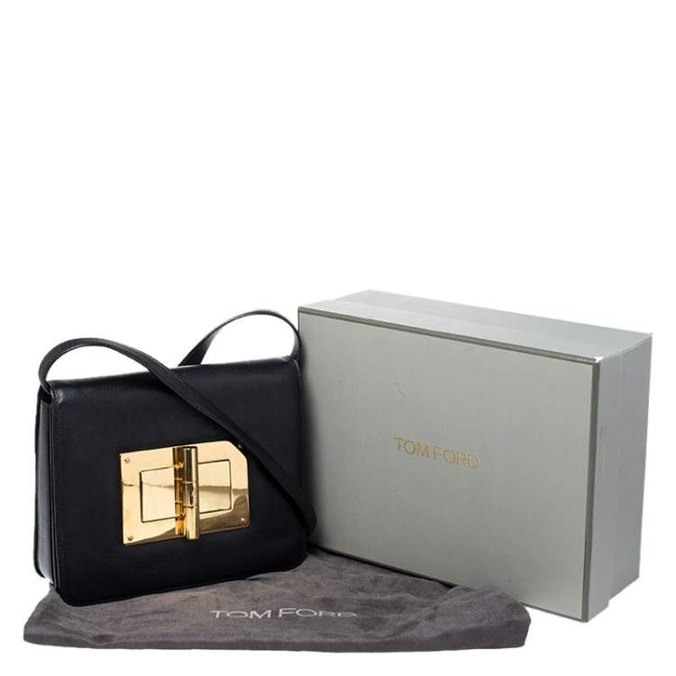 Pre Owned Tom Ford Black Leather Natalia Crossbody Bag