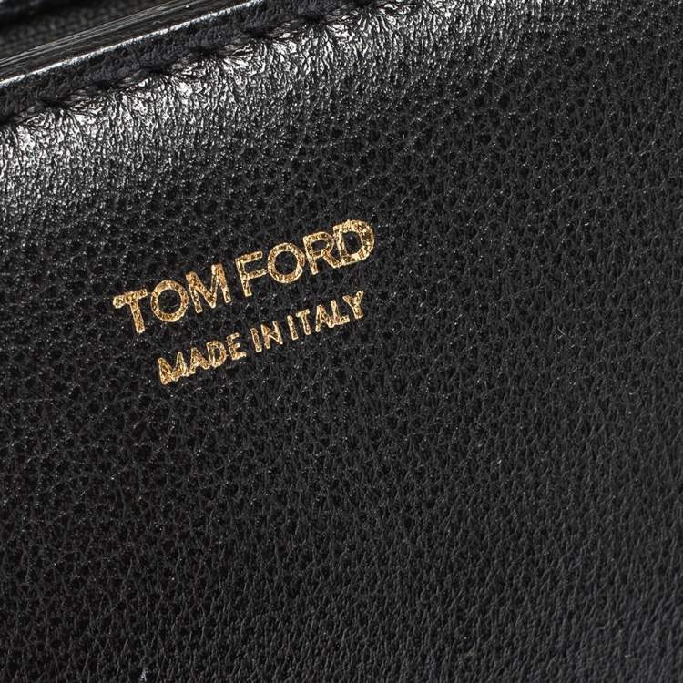 Pre Owned Tom Ford Black Leather Large Natalia Shoulder Bag