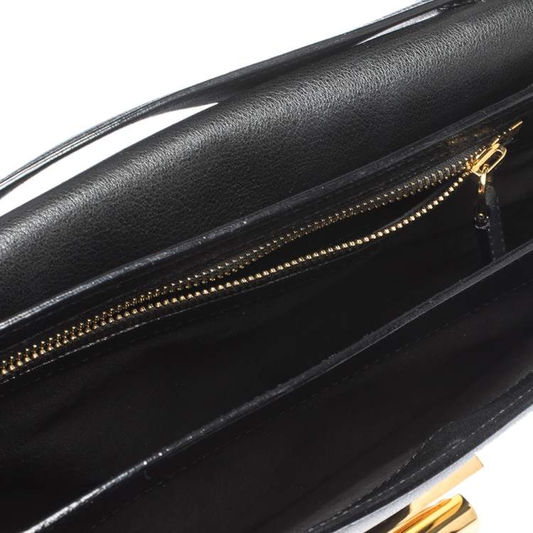Pre Owned Tom Ford Black Leather Large Natalia Shoulder Bag