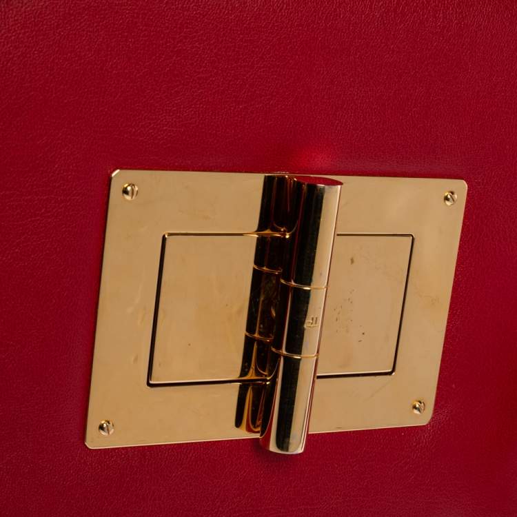 Pre Owned Tom Ford Red Leather Large Natalia Shoulder Bag