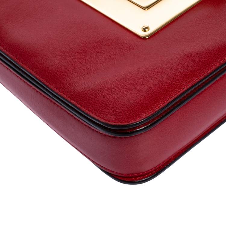 Pre Owned Tom Ford Red Leather Large Natalia Shoulder Bag