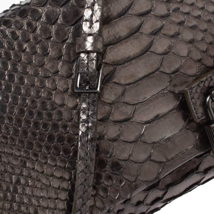 Pre Owned Tom Ford Metallic Python Alix Zip and Padlock Shoulder Bag