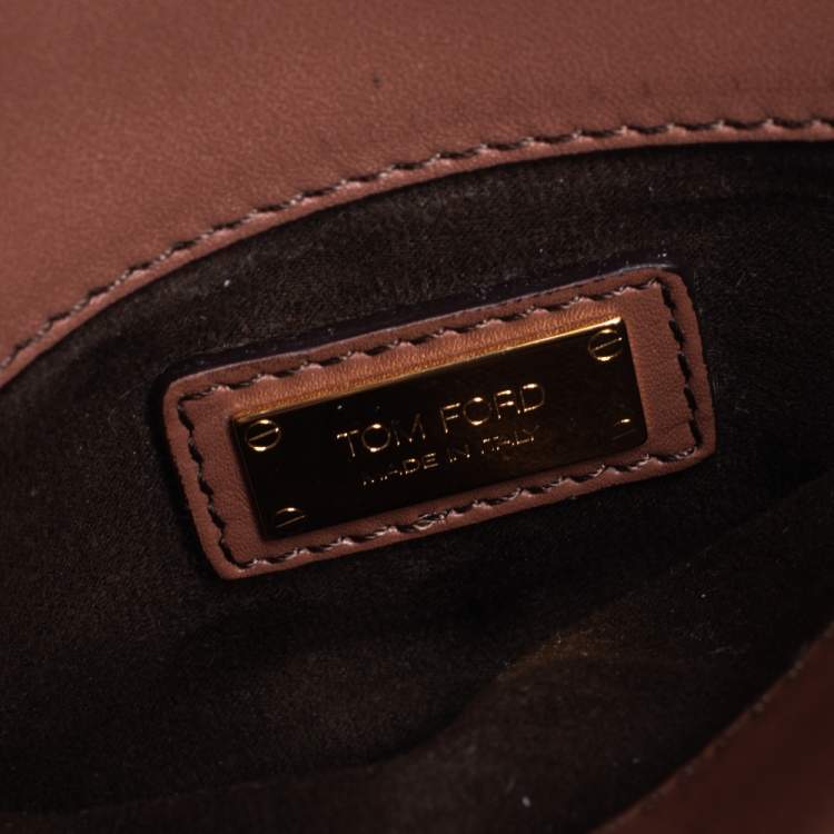 Pre Owned Tom Ford Brown Python Small Natalia Crossbody Bag