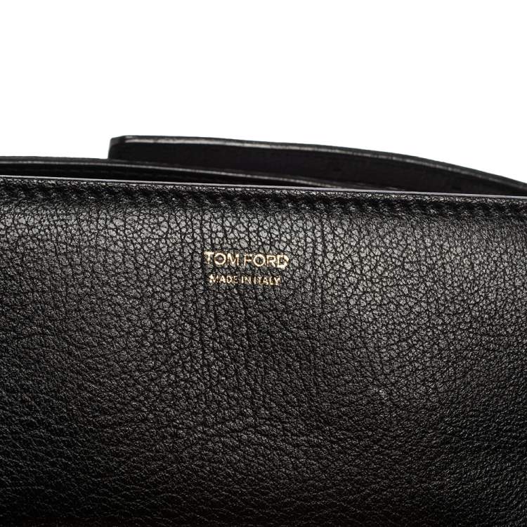 Pre Owned Tom Ford Black Leather Large Natalia Shoulder Bag