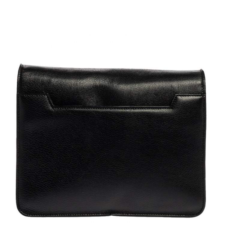 Pre Owned Tom Ford Black Leather Large Natalia Shoulder Bag