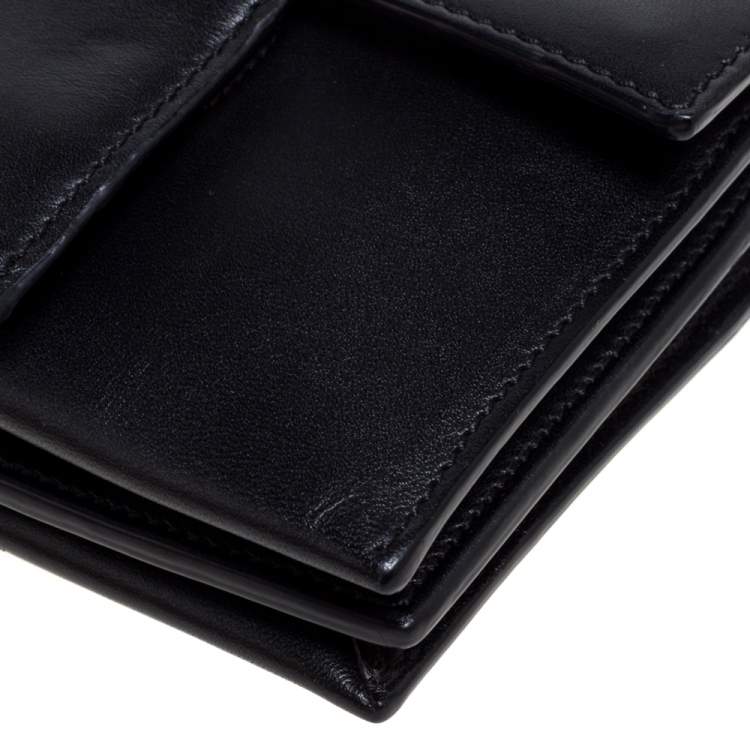 Pre Owned Tom Ford Black Leather Flap Top Handle Bag