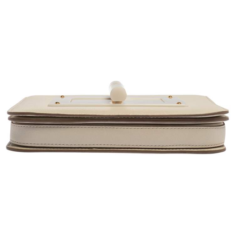 Pre Owned Tom Ford White Leather Small Natalia Crossbody Bag
